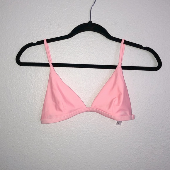light pink triangle bikini